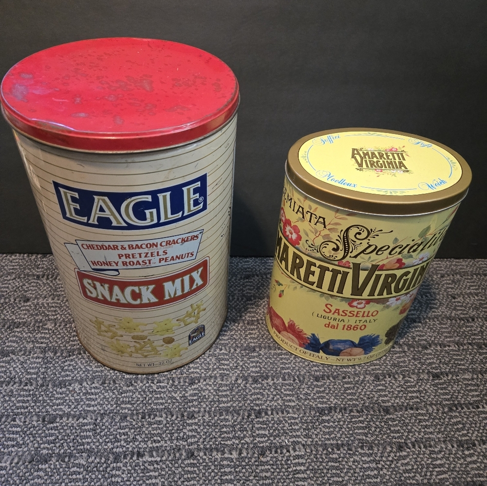 Set Of Vintage Tins. See Pics For Details.